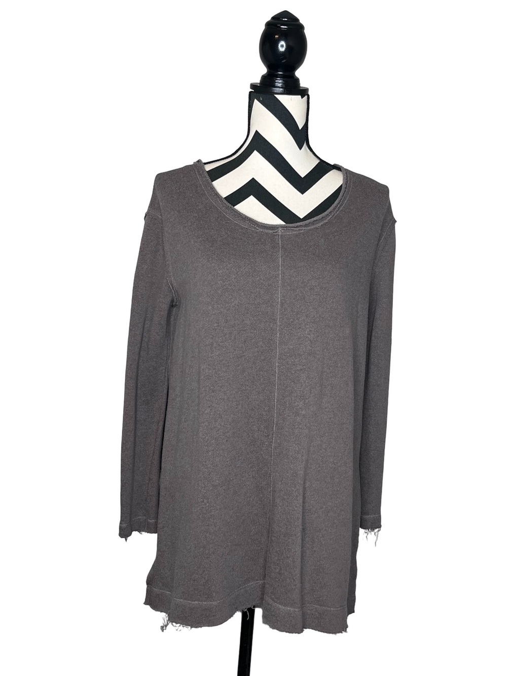 We The Free Fairy Grunge Earthy Side Slits Long-Sleeve Top Sz XS